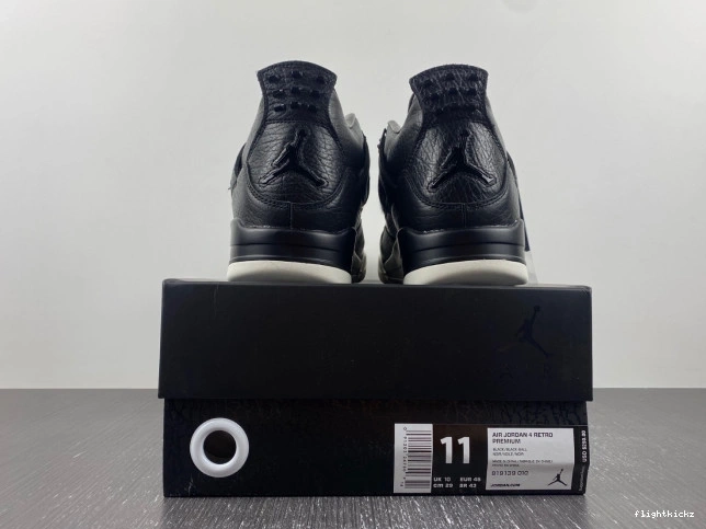 819139-010 Pony Jordan 4 Black Retro Hair 1117